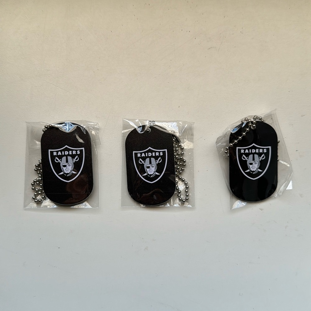 Las Vegas Raiders Plastic Dog Tags